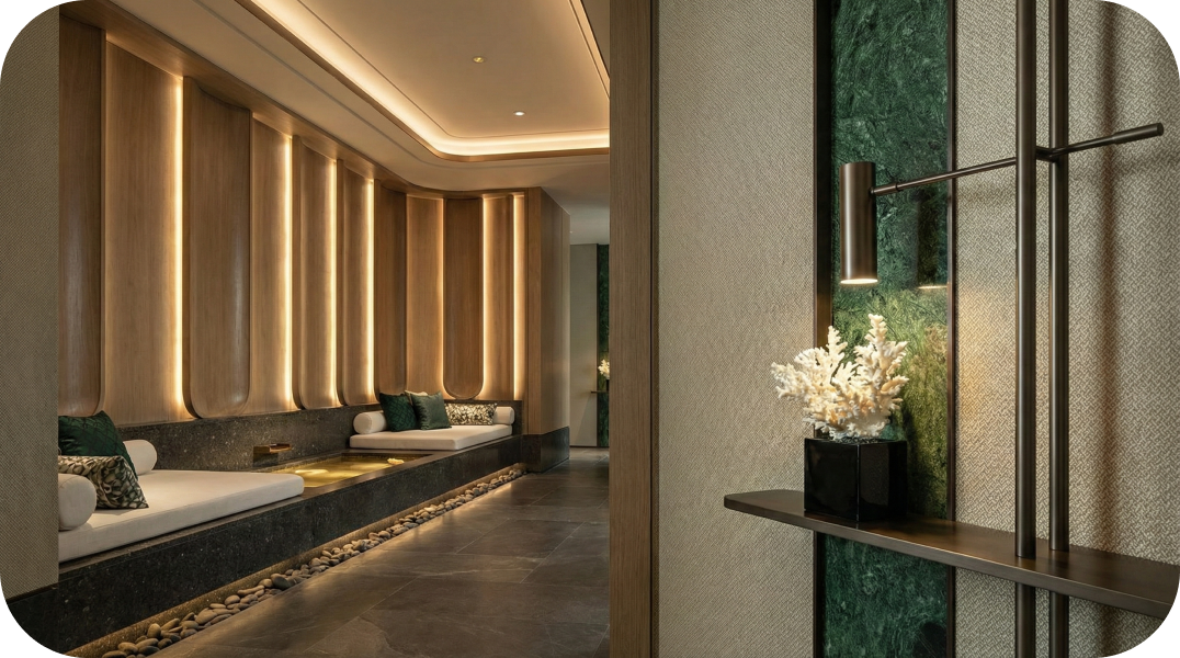 Hotel lobby interior visualization
