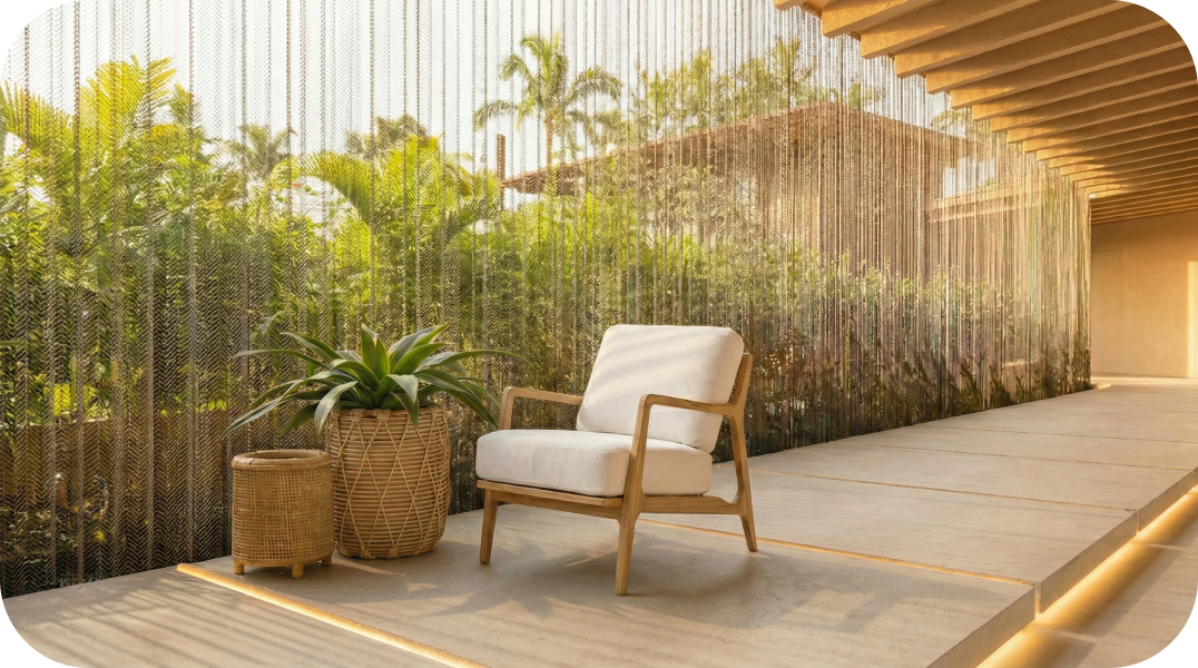 Conservatory with indoor plants