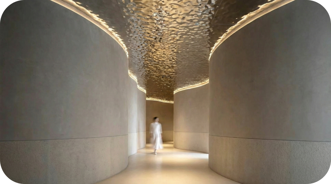 Architectural archway interior detail