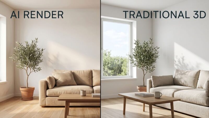AI Rendering vs Traditional 3D Rendering: Cost, Time & Quality (2026)