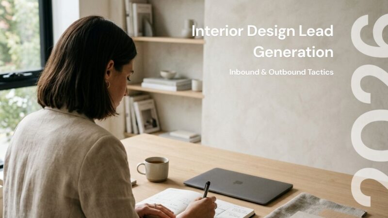 Interior Design Lead Generation: Inbound & Outbound Tactics for 2026