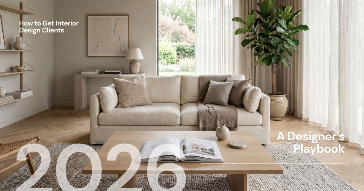 How to Get Interior Design Clients (2026 Playbook)
